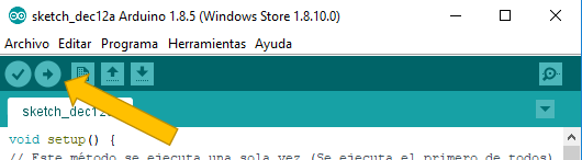 botón de upload